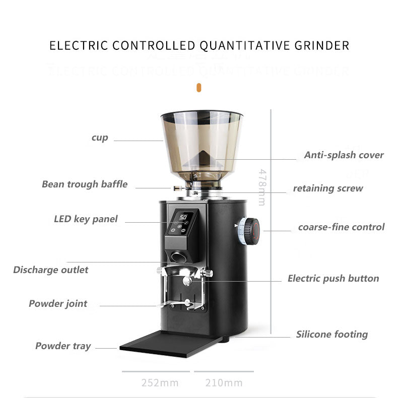 Commercial Coffee Bean Mill Quantitative Moka Machine External Transfer Electric Coffee Beans Professional Espresso Grinder