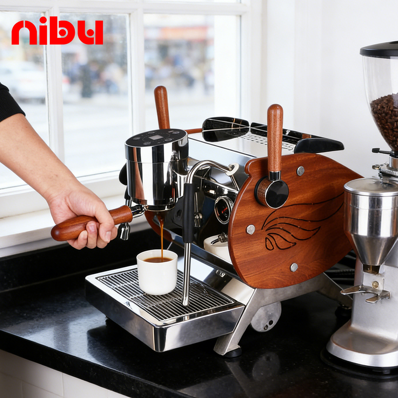 Professional Semi-Automatic Espresso Machine Stainless Steel Boiler Commercial Coffee Maker for Cafe & Home Barista