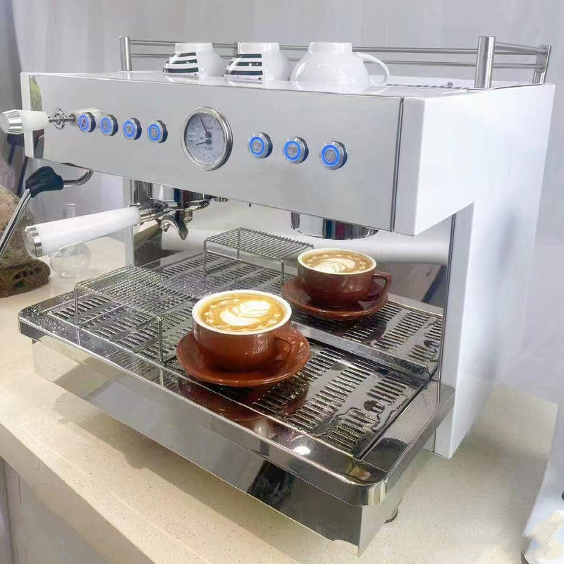 Hot Selling Two Group Italian Cappuccino Latte Moka Cafetera Semi Automatic Expresso Machine Coffee Maker