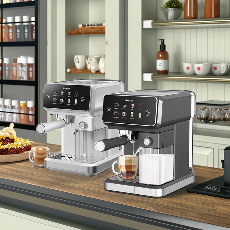 Italian 3-in-1 Espresso Machine Electric Heads Capsules Compatibility EU Semi-automatic Espresso Machine for Coffee Enthusiasts