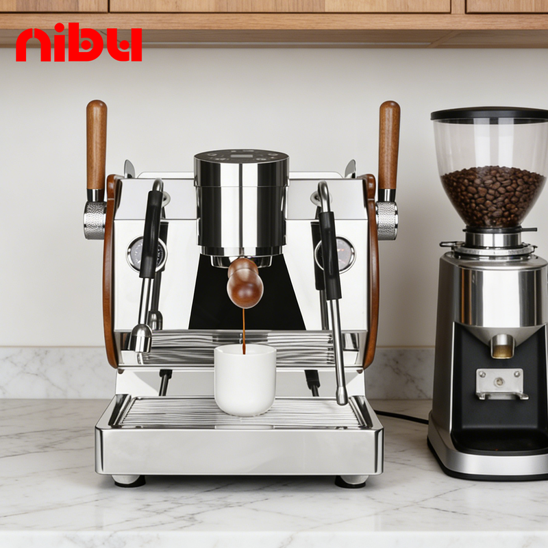 Professional Semi-Automatic Espresso Machine Stainless Steel Boiler Commercial Coffee Maker for Cafe & Home Barista
