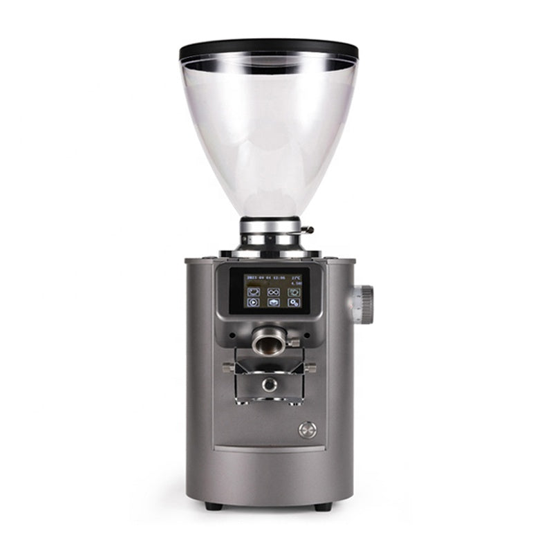 Hot Selling Professional 90mm SUS420 8 Gear Adjusted Weighing Function Electric Coffe Coffee Bean Grinder With Scale