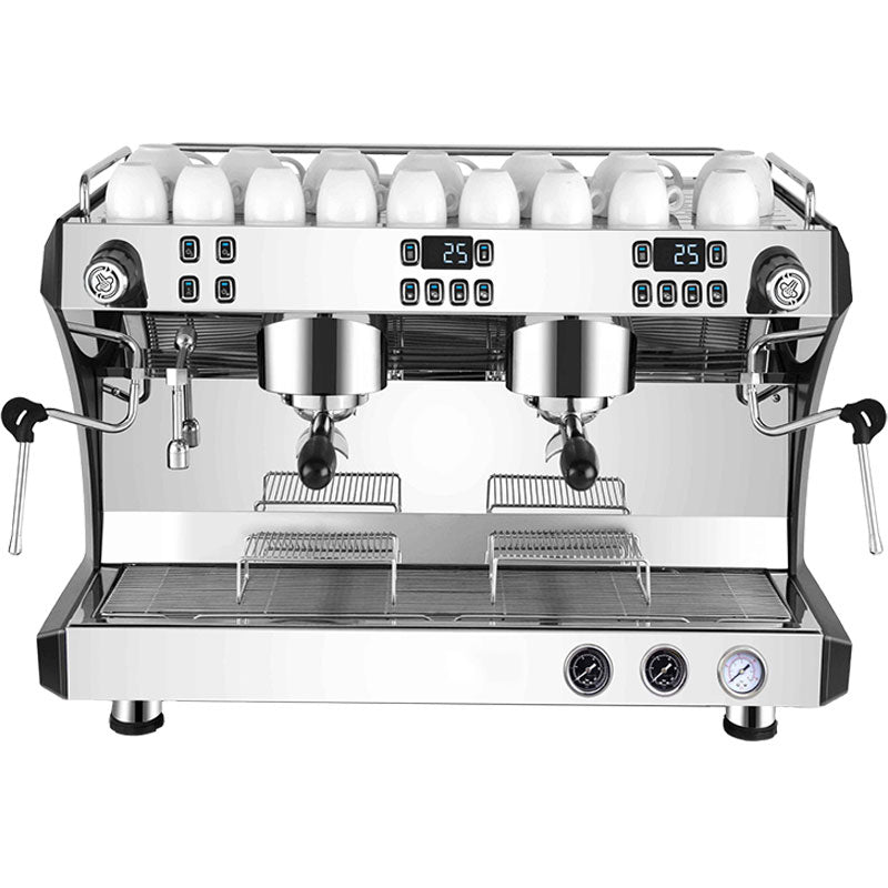 Cafetiere 2 Groups Professional American Coffee Make Italian Semi Automatic Electric Espresso Coffee-Machine