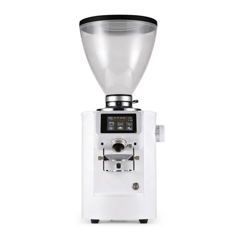 Hot Selling Professional 90mm SUS420 8 Gear Adjusted Weighing Function Electric Coffe Coffee Bean Grinder With Scale