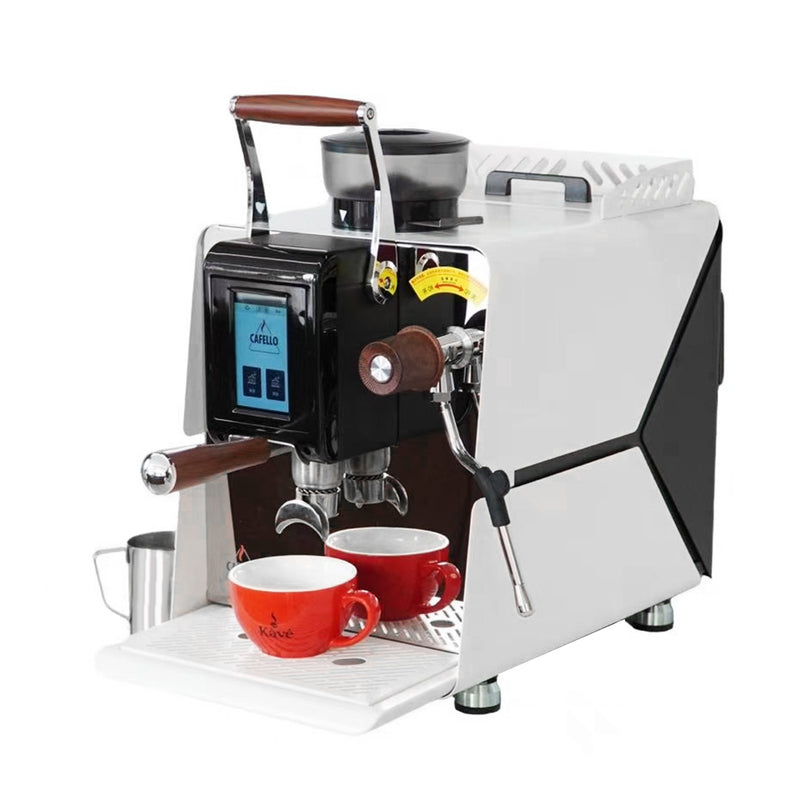 Premium 2200W Espresso Maker With Conical Burr Grinder Instant Heating Boiler for Cafe Quality Coffee