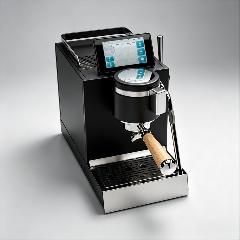 VOKA Real-time Monitoring Recording Powder Layer Pressure Dual Boiler Semi-Automatic Espresso Machine Intelligent