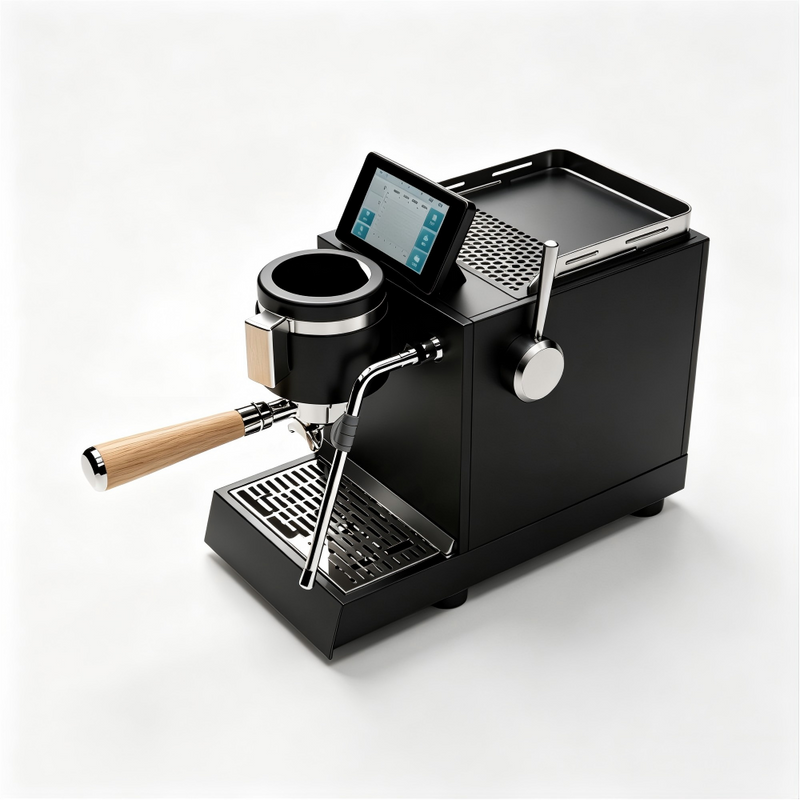 VOKA Real-time Monitoring Recording Powder Layer Pressure Dual Boiler Semi-Automatic Espresso Machine Intelligent