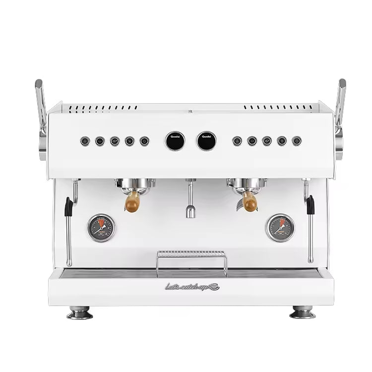 Professional Lever Espresso Machine with Saturated Double Boiler (3.5L+1.5L) Precision Needle Valve for Coffee Shop