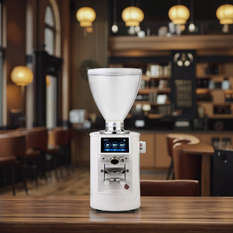 ZILONG 90mm Burr Professional Automatic Portable Coffee Grinder Grinding Both Weight Time Commercial Heavy-Duty Electric for