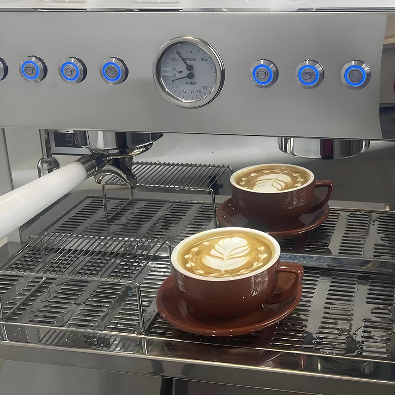 Hot Selling Two Group Italian Cappuccino Latte Moka Cafetera Semi Automatic Expresso Machine Coffee Maker